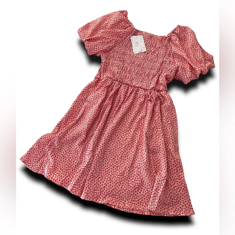 Medium • Alina Babydoll Nap Dress • Smocked Bodice • Bubble Sleeves • Floral - Picture 4 of 5